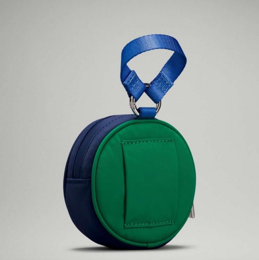 Lululemon Navy Round Zip Pouch with Strap - Picture 3 of 6
